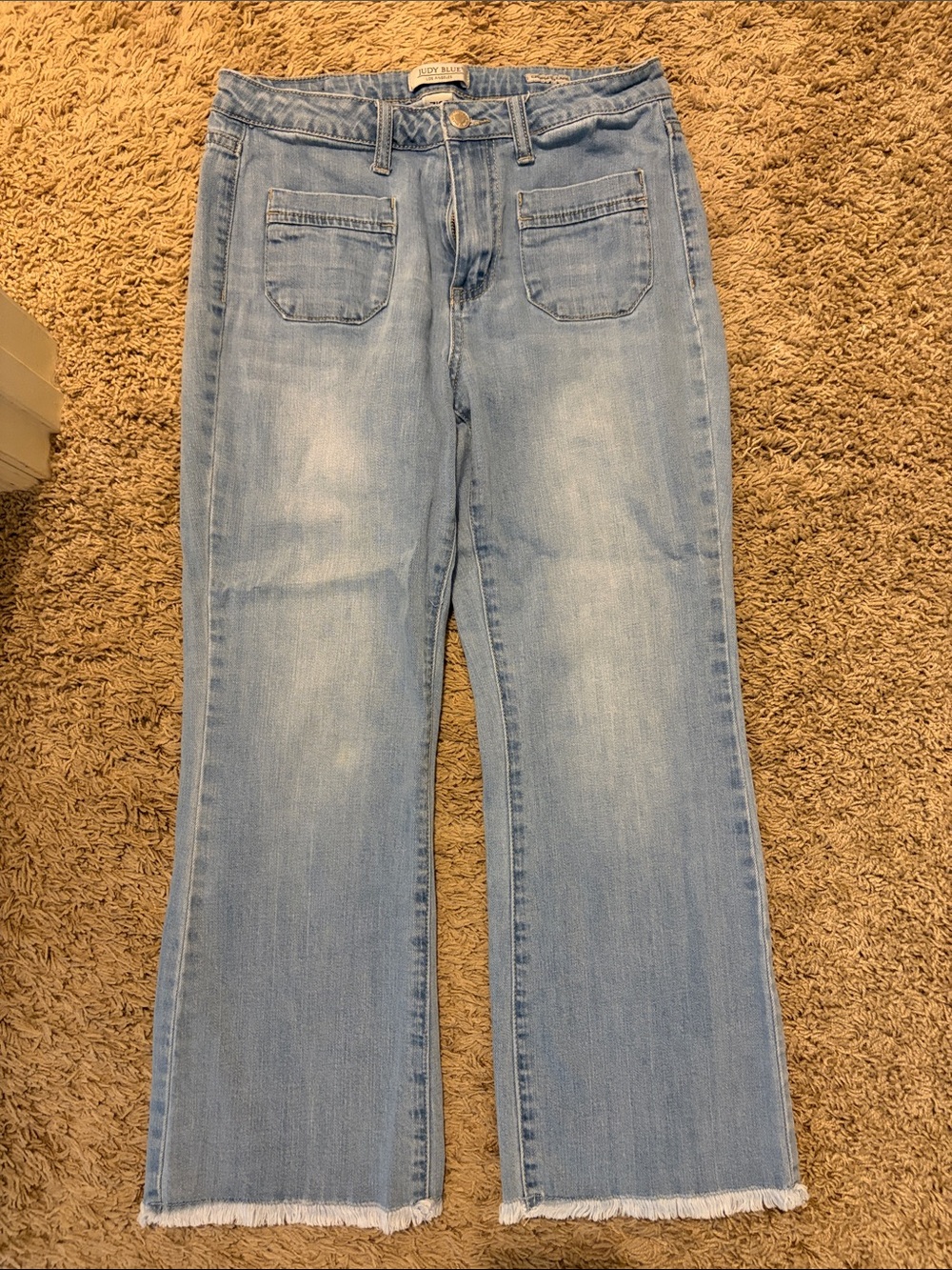 Judy Blue Light Blue Cropped-Flare Leg Jeans